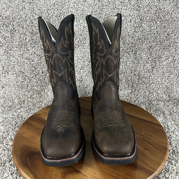 Wolverine Men’s 11.5 Rancher Square-Toe Steel-Toe Wellington Work Boots Leather - Picture 3 of 13